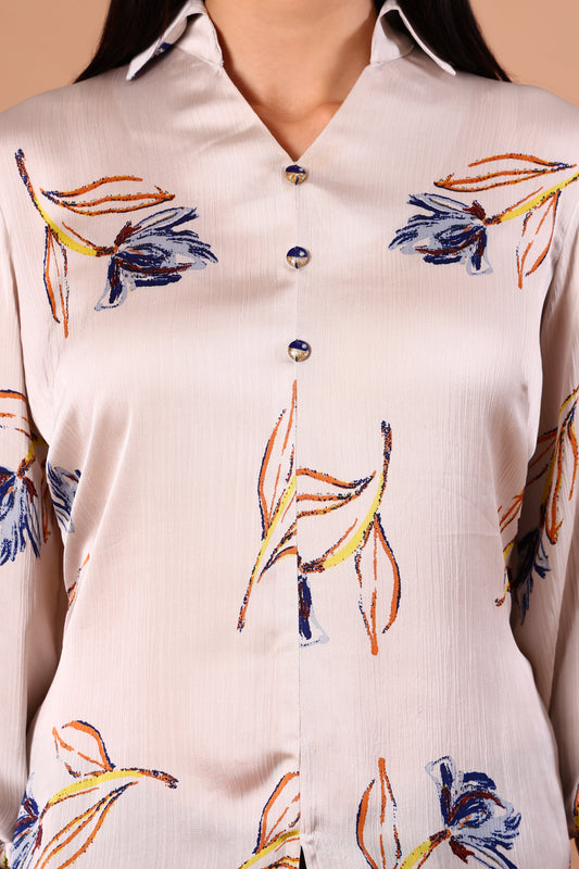 Silver Mist Floral Shirt