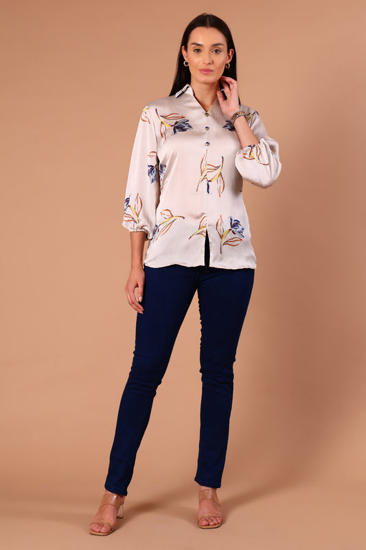 Silver Mist Floral Shirt